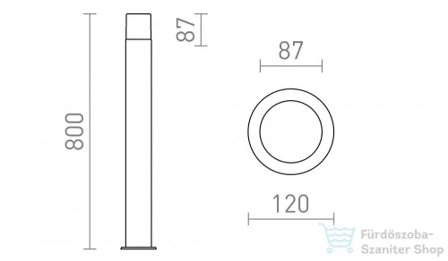 Rendl BONNIE 80 állólámpa antracitszürke  230V E27 28W IP44 R13636