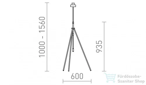 Rendl LUTON állólámpa talapzat fekete/sárgaréz 230V E27 40W R13640