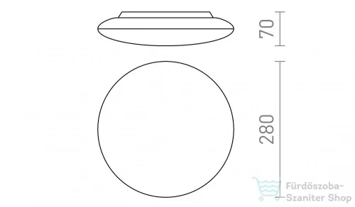 Rendl SASSARI mennyezeti lámpa fehér polikarbonát/műanyag 230V LED 24W IP65 3000K R13642