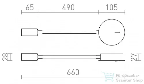 Rendl VALE fali lámpa fekete 230V LED 3W 30° 3000K R13648
