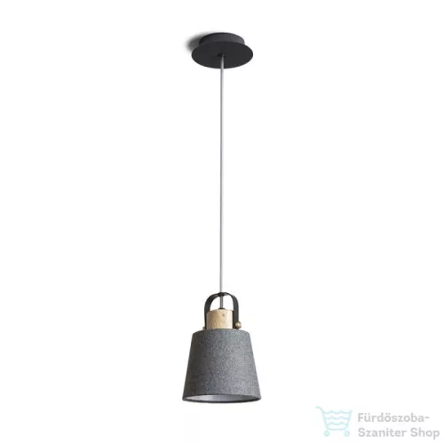 Rendl CHOUPETTE függő lámpa feketésszürke textil/fa 230V E27 15W R13650