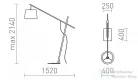 Rendl DANTE állólámpa fekete fa 230V E27 25W R13653