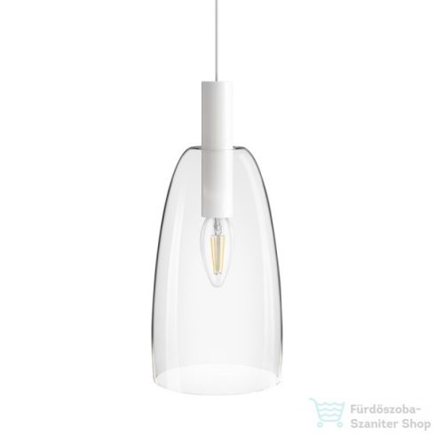 Rendl BELLINI L E14 függő lámpa fehér tiszta üveg 230V E14 15W R13658
