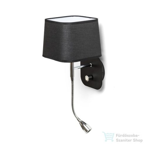 Rendl PERTH fali lámpa LED spotlámpával fekete/fekete króm 230V E14 LED 15+3W 30°  3000K R13662