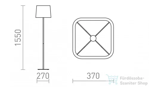 Rendl PERTH állólámpa bézs/fehér 230V E27 20W R13665