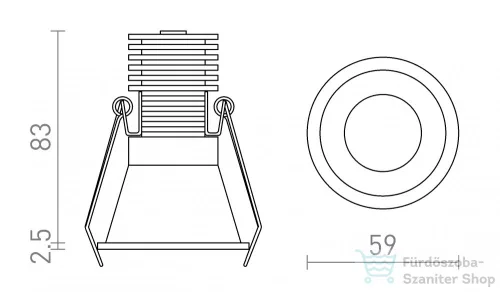 Rendl OWEN DIMM süllyesztett lámpa fehér 230V LED 7W 45° IP54 3000K - 1800K R13667