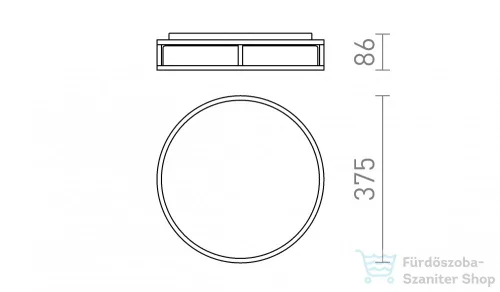 Rendl GRANDE LED 35 mennyezeti lámpa opál üveg/fekete 230V LED 24W IP44 3000K R13679