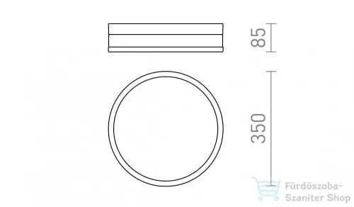 Rendl CIRA LED 35 mennyezeti lámpa opál üveg/króm 230V LED 24W IP44 3000K R13681