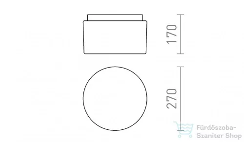 Rendl ARANA R 27 mennyezeti lámpa opál üveg/króm 230V E27 20W IP44 R13683
