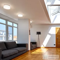  Rendl VENICE LED 30 mennyezeti lámpa tiszta üveg/opál üveg/króm 230V LED 12W IP44 3000K R13685
