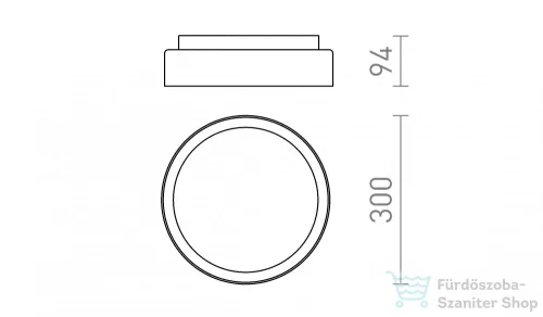 Rendl VENICE LED 30 mennyezeti lámpa tiszta üveg/opál üveg/króm 230V LED 12W IP44 3000K R13685