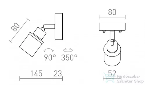 Rendl LINN I fali lámpa opál üveg/króm 230V G9 LED 3W IP44 R13695
