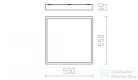 Rendl STRUCTURAL LED 55x55 felületre szerelhető fehér  230V LED 48W  3000K R13711