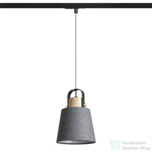 Rendl CHOUPETTE egyfázisú áramkörös sínre feketésszürke textil/fa 230V E27 15W R13720