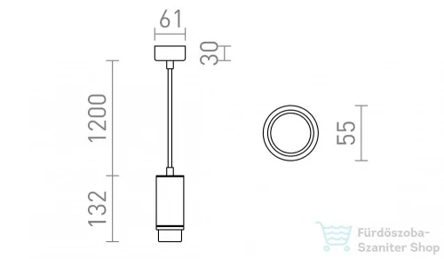 Rendl OPTIMUS függő lámpa fehér  230V LED GU10 9W 10 50° R13777