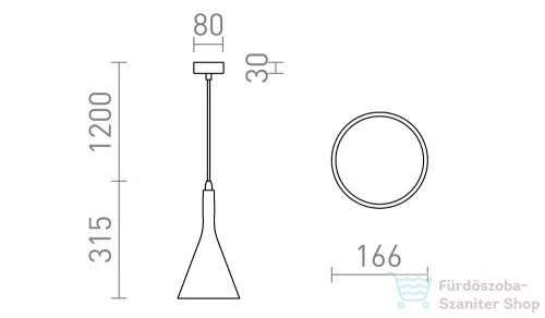 Rendl ELLA függő lámpa gipsz 230V LED E27 15W R13788
