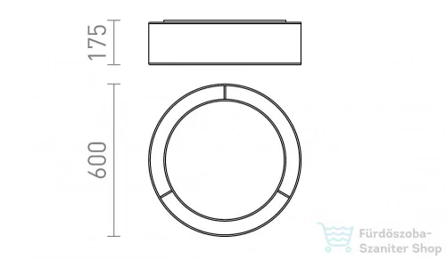Rendl OTIS 60 mennyezeti lámpa átlátszó fekete/fehér 230V E27 4x28W R13808