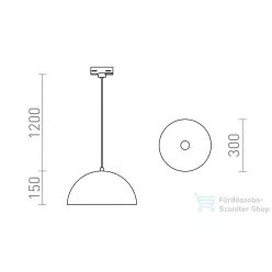   Rendl MONROE 30 háromfázisú áramkörös sínre  réz 230V E27 42W R13819