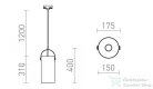 Rendl JULIETTA 31 háromfázisú áramkörös sínre  opál üveg/fekete 230V E27 20W R13856