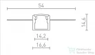 Rendl LED PROFILE B süllyesztett 1m  alumínium/tej akril  R13865
