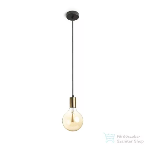 Rendl ARAQ függő lámpa  szálcsiszolt sárgaréz/fekete 230V E27 42W R13891