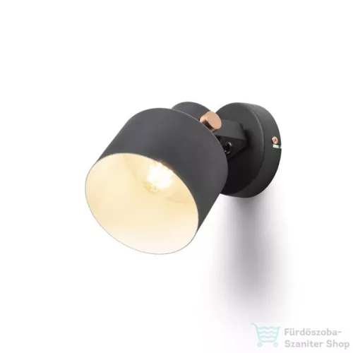 Rendl CELEIA felületre szerelhető matt fekete szálcsiszolt réz 230V E27 40W R13902