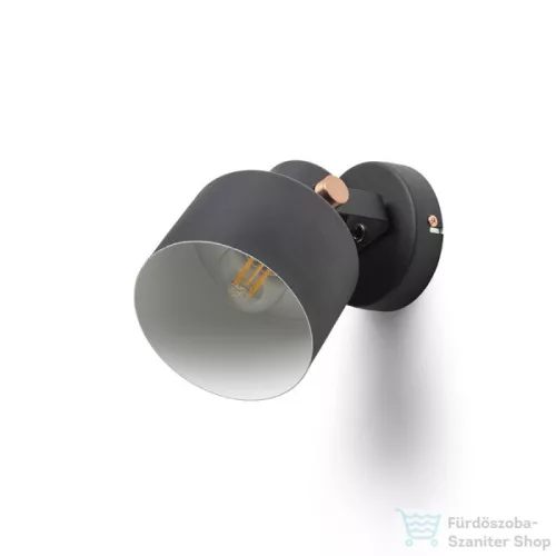 Rendl CELEIA felületre szerelhető matt fekete szálcsiszolt réz 230V E27 40W R13902