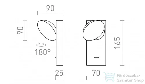 Rendl ELISEO fali lámpa fehér 230V LED 5W 3000K R13914