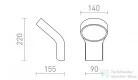 Rendl ELIA fali lámpa antracitszürke 230V LED 9W IP44 3000K R13930