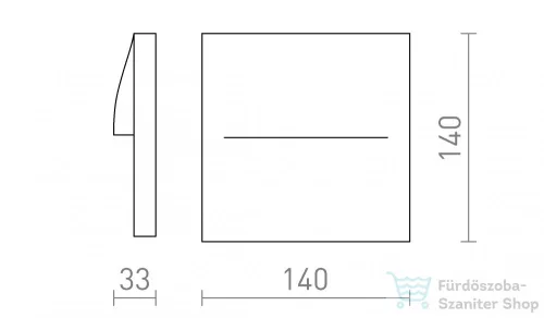 Rendl BOBO SQ fali lámpa antracitszürke 230V LED 3W IP65 3000K R13935