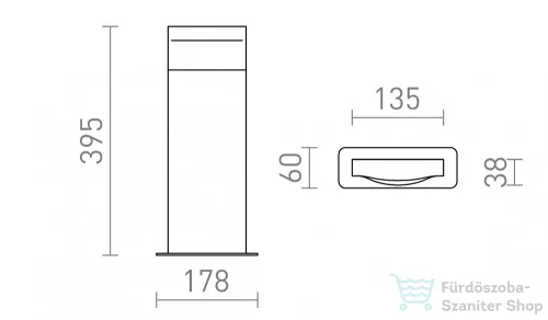 Rendl BOBO RC állólámpa antracitszürke  230V LED 8W IP65  3000K R13936