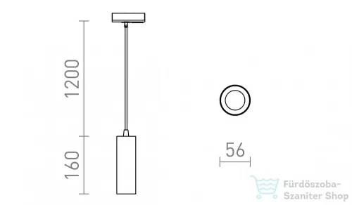 Rendl MAVRO egy áramkörös sínre függő lámpa fehér 230V LED 12W 38° 3000K R13980