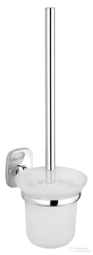 AQUALINE RUMBA fali WC-kefetartó, tejüveg/króm (RB108)