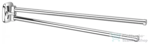 AQUALINE RUMBA mozgatható dupla törölközőtartó, 450mm, króm (RB121)