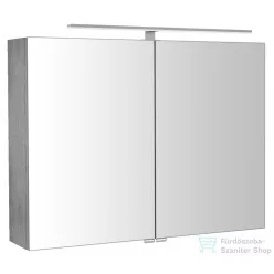   Sapho RIWA tükrösszekrény LED világítással, 81x70x17cm, ezüst tölgy (RIW080-0011)