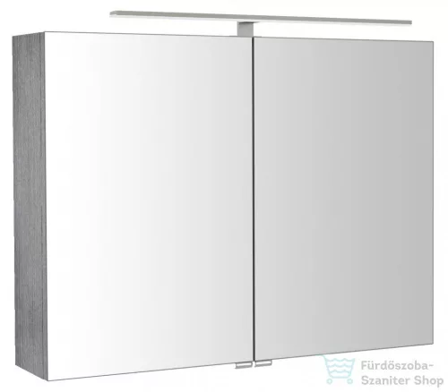 Sapho RIWA tükrösszekrény LED világítással, 81x70x17cm, ezüst tölgy (RIW080-0011)