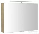 Sapho RIWA tükrösszekrény LED világítással, 81x70x17cm, Bardini szilva (RIW080-0013)