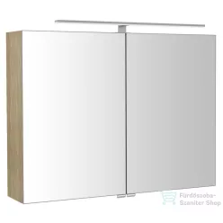   Sapho RIWA tükrösszekrény LED világítással, 81x70x17cm, Bardini szilva (RIW080-0013)