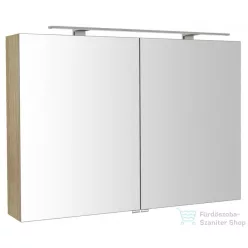   Sapho RIWA tükrösszekrény LED világítással, 101x70x17cm, Bardini szilva (RIW100-0013)