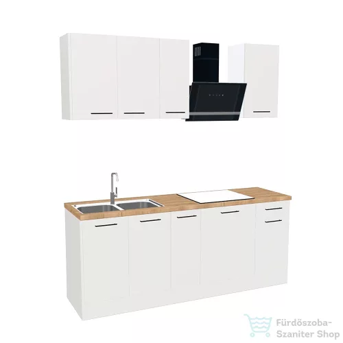 Leziter Royal 210 konyhabútor kasmír korpusz, kasmír front, enkara munkalappal ROY210KASKAS
