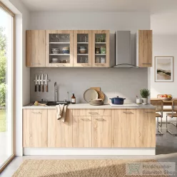   Leziter Royal 270 konyhabútor kasmír korpusz, sonoma tölgy front, mohave munkalappal ROY270KASST