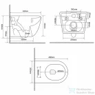 Leziter Roya Delano 082CHR falba építhető WC tartály szett ROYASET_CY3501S1-R-082CHR