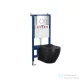 Leziter Roya Delano 082CHR falba építhető WC tartály szett fekete ROYASET_CY3501S1B-R-082CHR