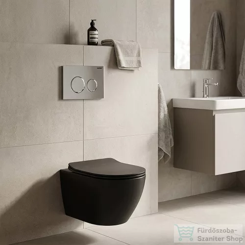 Leziter Roya Delano 082CHR falba építhető WC tartály szett fekete ROYASET_CY3501S1B-R-082CHR