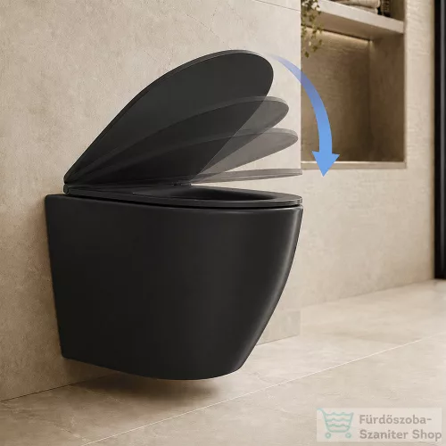Leziter Roya Delano 082CHR falba építhető WC tartály szett fekete ROYASET_CY3501S1B-R-082CHR