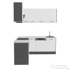 Leziter Royal 310 sarok konyhabútor antracit korpusz, kasmír front, mohave munklappal ROYS310ANMFKAS