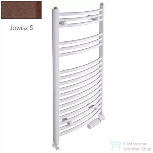 Radeco ADAMO AD2-600/L 680x650 törölközőszárítós radiátor, JOWISZ 5 (matt barna) színben