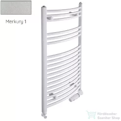   Radeco ADAMO AD2-600/L 680x650 törölközőszárítós radiátor, MERKURY 1 (metál ezüst) színben