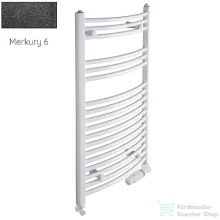  Radeco ADAMO AD2-600/L 680x650 törölközőszárítós radiátor, MERKURY 6 (metál fekete) színben