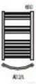 Radeco ADAMO AD2-600/L 680x650 törölközőszárítós radiátor, MERKURY 6 (metál fekete) színben
